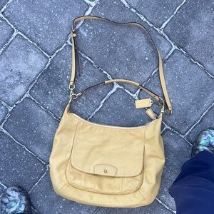 Butter Yellow Coach hobo bag